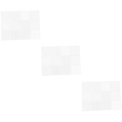 VILLCASE 3 Sätze Geometrische Vorlage Geometrische Schablonen Zum Malerei Schablonen Ziehen Vorlagen Geometrie Kunst Wandschablonen Wiederverwendbare Schablonen Plastik Weiß 12 Stück * 3 von VILLCASE