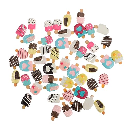 VILLCASE 3 Sätze Resin Eiscreme Zubehör DIY Zubehör Bastelzubehör Handyhülle DIY Charms Handyhülle Handyhülle Herstellung Zubehör Popsicle Anhänger Charms Polymer Clay 50 Stück * 3 von VILLCASE