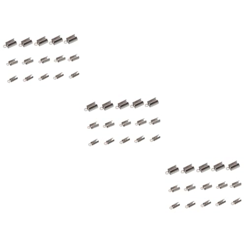 VILLCASE 3 Sätze Schmuckverschlüsse Armbandverschluss Schmuckherstellung Befestigungshaken Schmuckverbindung Verschlüsse Für Halskette Jewerly Diy-verschlüsse Silver 30 Stück * 3 von VILLCASE