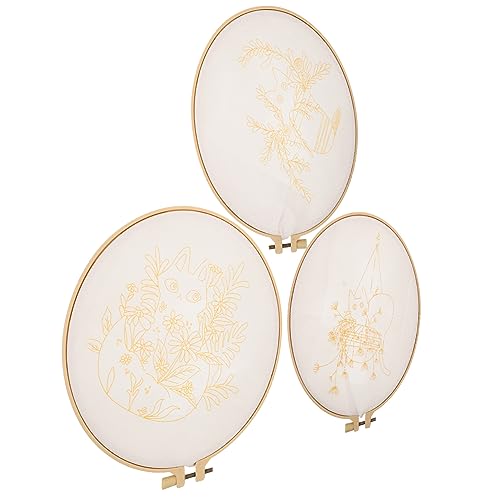 VILLCASE 3 Sätze Stickmaterialpaket kreuzen Handwerk Bausatz für Stich Faden Stickerei Anfänger -Kit Stickerei DIY Kit Stickmaterial Kit DIY -Stickmaterial Stickübungszubehör Plastik von VILLCASE