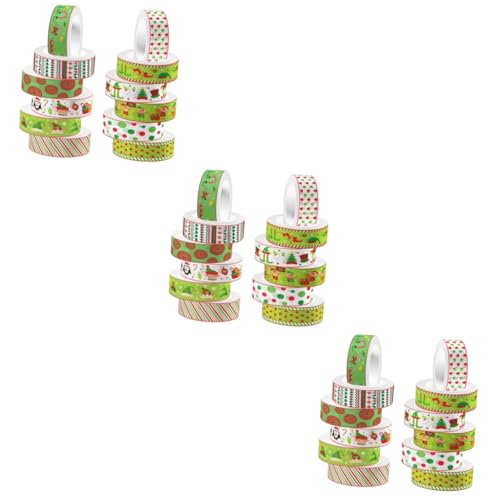 VILLCASE 3 Sätze Washi Tape Zum Verpacken Von Geschenken Dekorationen Dekoratives Klebeband Für Einklebebuch Diy Washi Tapes Washi-klebeband Washi-tape 12 Rollen * 3 von VILLCASE