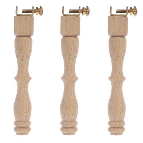 VILLCASE 3 Stück Abnehmbare Holzbeine für Diy Handarbeiten Stabiler Halt für Verschiedene Sticktechniken Tisch von VILLCASE