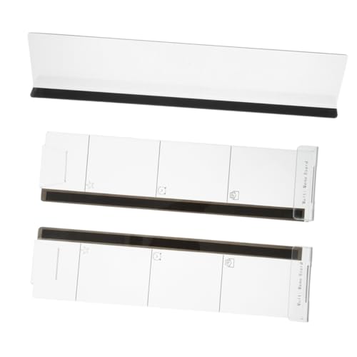 VILLCASE 3 Stück Acryl Monitor Memo Board Teiliges Haftnotizhalter Panel für Computerbildschirm Seitenpaneel für Notizen Praktische Lösung für Büro und Zuhause von VILLCASE