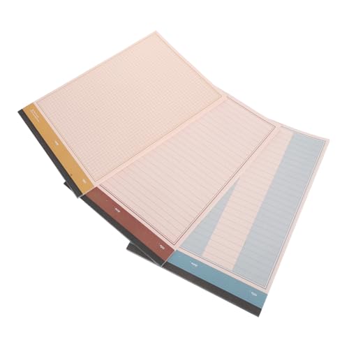 VILLCASE 3 Stück Bunte Memo Pads mit Leicht Abreißbaren für Schule und Büro Liniertes Notizbuch ohne Tintenbluten von VILLCASE