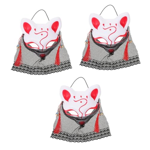 VILLCASE 3 Stück Maske Fuchsplüsch Halloween-kürbis-kostüm Halbes Tier Der Halloween-party Halloween-säuberung Partyzubehör Plastik Rot VILLCASE 3 Stück Maske Fuchsplüsch Halloween-kürbis-kostüm Halbes Tier Der Halloween-party Halloween-säuberung Partyzubehör Plastik Rot von VILLCASE