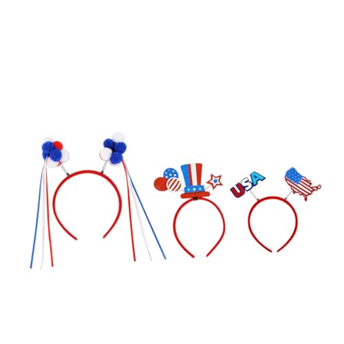 VILLCASE 3 Stück Patriotisches Stirnband Mit Usa-karte, Pompom-stern-luftballons, Head Boppers, Haarbänder Zum 4. Juli Für Die Dekoration Von Partygeschenken Zum Unabhängigkeitstag VILLCASE 3 Stück Patriotisches Stirnband Mit Usa-karte, Pompom-stern-luftballons, Head Boppers, Haarbänder Zum 4. Juli Für Die Dekoration Von Partygeschenken Zum Unabhängigkeitstag von VILLCASE
