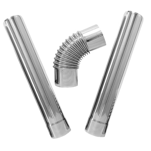 VILLCASE 3 Stück Schornstein Eckrohr für Holzofen 90 -Grad -Ellbogenerweiterung Rauchrohr aus Metall 90-Grad-Winkelverbinder Rauchrohr entlüften Ofenrohrverlängerung Rostfreier Stahl Silver VILLCASE 3 Stück Schornstein Eckrohr für Holzofen 90 -Grad -Ellbogenerweiterung Rauchrohr aus Metall 90-Grad-Winkelverbinder Rauchrohr entlüften Ofenrohrverlängerung Rostfreier Stahl Silver von VILLCASE