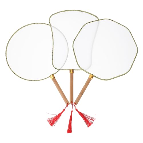 VILLCASE 3 Stück Teiliges Blanko Handfächer Runde Klassische Bambusgriffe Vielseitig für DIY Malerei und Zeichnung Handgefertigte Weiße Fächer für Kreative Bastelprojekte Zufällige Farbe VILLCASE 3 Stück Teiliges Blanko Handfächer Runde Klassische Bambusgriffe Vielseitig für DIY Malerei und Zeichnung Handgefertigte Weiße Fächer für Kreative Bastelprojekte Zufällige Farbe von VILLCASE