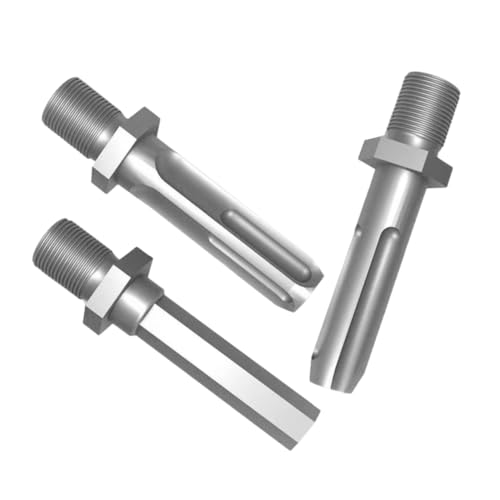 VILLCASE 3 Stück Teiliges Bohrer Adapter für Holzspalter Sechskant und Verlängerungsrohre für Bohrmaschinen Robuste Stahlkonstruktion für Vielseitige Anwendungen von VILLCASE