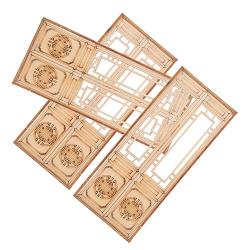 VILLCASE 3 Stück Teiliges Holz Doppeltür für Puppenhaus Bewegliche Türen für Kreative Wohnaccessoires Geeignet für Modellbau und Heimische Dekoration Inspiriert von Traditioneller VILLCASE 3 Stück Teiliges Holz Doppeltür für Puppenhaus Bewegliche Türen für Kreative Wohnaccessoires Geeignet für Modellbau und Heimische Dekoration Inspiriert von Traditioneller von VILLCASE
