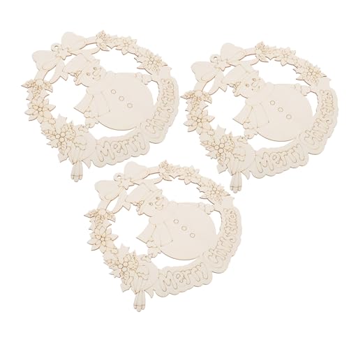VILLCASE 3 Stück Unbehandelte Holz schneemann bastelsets Natürliche DIY holzanhänger mit Band Leichte Weihnachtsdekoration für Familien Personalisierbar Langlebig und Sicher für Erwachsene VILLCASE 3 Stück Unbehandelte Holz schneemann bastelsets Natürliche DIY holzanhänger mit Band Leichte Weihnachtsdekoration für Familien Personalisierbar Langlebig und Sicher für Erwachsene von VILLCASE