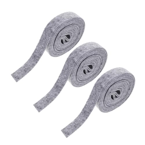 VILLCASE 3 Stück Wollfilz Gurtband Nähbesatz Filzband Zum Basteln Stoffband Basteln Nähen Filzstoff Patchwork Filzstoff Dekobandbesatz Filzband Stoffbesatz Grau VILLCASE 3 Stück Wollfilz Gurtband Nähbesatz Filzband Zum Basteln Stoffband Basteln Nähen Filzstoff Patchwork Filzstoff Dekobandbesatz Filzband Stoffbesatz Grau von VILLCASE