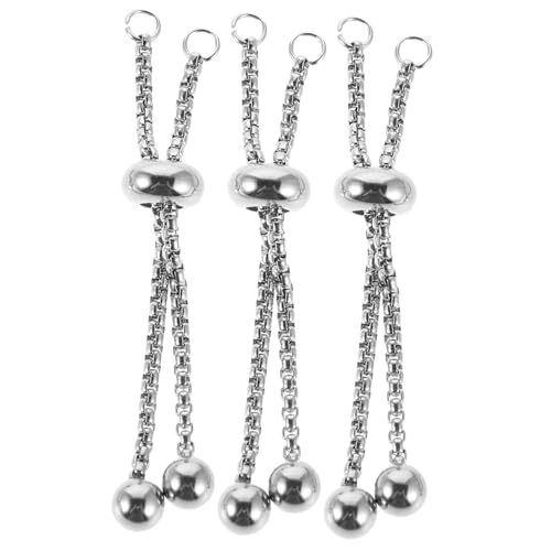 VILLCASE 3 Stücke Verstellbare Schieberverlängerungsketten für Diy Schmuck für Armbänder und Vielseitig Einsetzbar und Anpassbar von VILLCASE