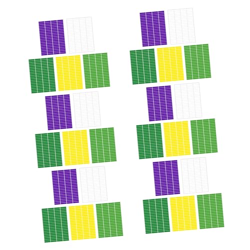 VILLCASE 30 Blatt Schreibetikettenaufkleber Beschreibbare Etikettenaufkleber Rechteckige Farbige Aufkleber Gommettes Autocollantes Farbsortieraufkleber Papieraufkleber Zum von VILLCASE