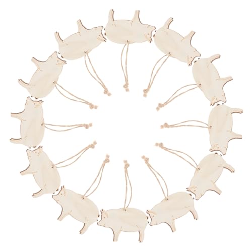 VILLCASE 30 Sätze Diy Holz Schweineanhänger Unfertige Holzschilder mit Schnur für Kreative Bastelprojekte für Hochzeiten Feiertagsdekoration und Persönliche VILLCASE 30 Sätze Diy Holz Schweineanhänger Unfertige Holzschilder mit Schnur für Kreative Bastelprojekte für Hochzeiten Feiertagsdekoration und Persönliche von VILLCASE
