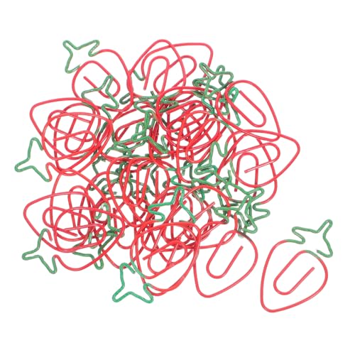 VILLCASE 30 Stück Erdbeerförmige Metall Büroklammern Bunte Cartoon Paper Clips Rutschfester Halt Für Schule Büro Home Dokumentenorganisation Kreatives Basteln VILLCASE 30 Stück Erdbeerförmige Metall Büroklammern Bunte Cartoon Paper Clips Rutschfester Halt Für Schule Büro Home Dokumentenorganisation Kreatives Basteln von VILLCASE