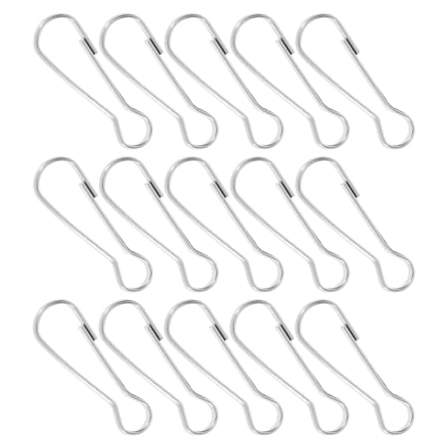 VILLCASE 30 Stück Teiliges Federclip Haken für DIY Projekte Schlüsselanhänger Id Karten Bilder und Dekorationen Vielseitig Einsetzbar Silber von VILLCASE