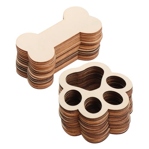 VILLCASE 30 Stück Teiliges Holzanhänger Haustier mit Knochen Pfotenform Naturbelassenes Lackierbares Holz für DIY Bastelprojekte Leichte Dekoration für Party Hochzeit und Festlichkeiten VILLCASE 30 Stück Teiliges Holzanhänger Haustier mit Knochen Pfotenform Naturbelassenes Lackierbares Holz für DIY Bastelprojekte Leichte Dekoration für Party Hochzeit und Festlichkeiten von VILLCASE
