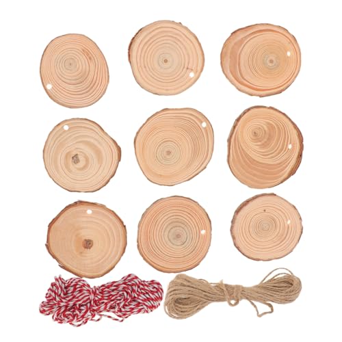 VILLCASE 30 Stück Teiliges Naturbelassene Kiefern holzscheiben mit Glatter Oberfläche und Vorgelochten Ringen Inklusive Jute Baumwollschnur für DIY Weihnachtsdeko Hochzeit und VILLCASE 30 Stück Teiliges Naturbelassene Kiefern holzscheiben mit Glatter Oberfläche und Vorgelochten Ringen Inklusive Jute Baumwollschnur für DIY Weihnachtsdeko Hochzeit und von VILLCASE