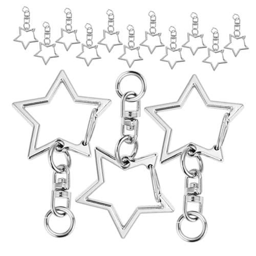 VILLCASE 30 Stück Teiliges Sternförmige Metall schlüsselringe mit Drehverschluss Karabinerhaken und Offener Sprungöse für DIY Bastelprojekte und Sicheres Befestigen von Schlüsseln und VILLCASE 30 Stück Teiliges Sternförmige Metall schlüsselringe mit Drehverschluss Karabinerhaken und Offener Sprungöse für DIY Bastelprojekte und Sicheres Befestigen von Schlüsseln und von VILLCASE