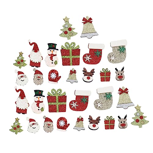 VILLCASE 30 Stück Weihnachtsaufkleber Lichter Drinnen Weihnachten Weihnachtsfilzflecken Weihnachtsfeierdekor Dekoration Flicken Für Jacken Verzierungen Weihnachtsbaum Baum Lichter Stoff VILLCASE 30 Stück Weihnachtsaufkleber Lichter Drinnen Weihnachten Weihnachtsfilzflecken Weihnachtsfeierdekor Dekoration Flicken Für Jacken Verzierungen Weihnachtsbaum Baum Lichter Stoff von VILLCASE