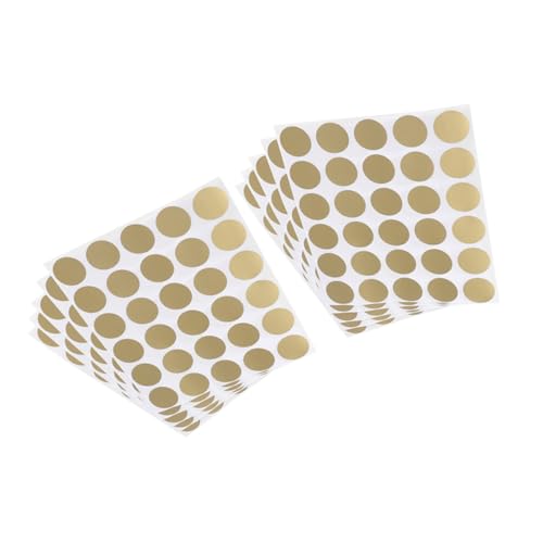 VILLCASE 300 Stück Goldene Runde Scratch Off Aufkleber Selbstklebende Etiketten für Diy Rubbellose Belohnungsprogramme und Klassenzimmeraktivitäten Bögen À von VILLCASE