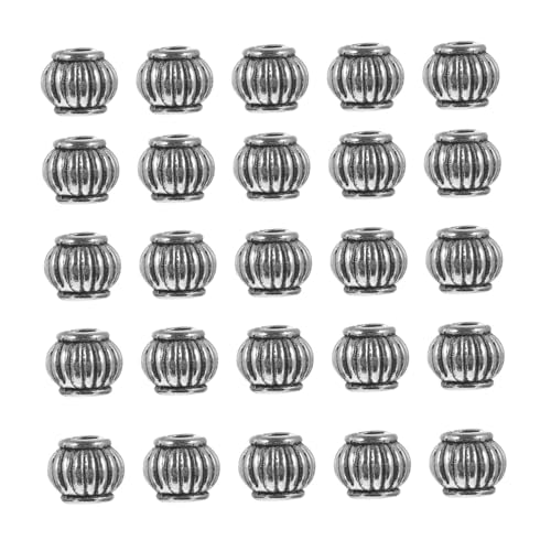 VILLCASE 300 Stück Halloween Kürbis Spacer Perlen aus Legierung Laternenform Lose Schmuckperlen für DIY Armbänder Halsketten Vielseitige Bastelzubehör für Herbstliche Schmuckgestaltung von VILLCASE