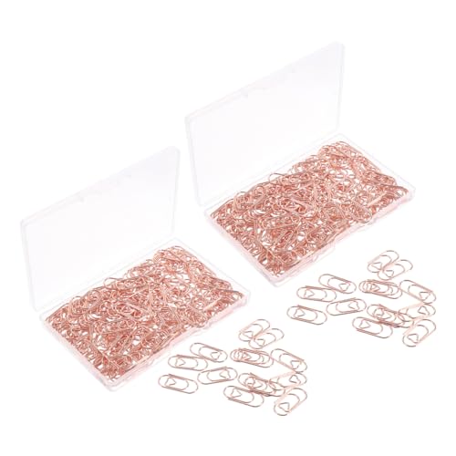 VILLCASE 300 Stück Herzförmige Büroklammern Dekorative Papierklammern aus Roségold für Dokumentenorganisation Scrapbooking und Diy Projekte Mini Klammern Charmantem Design von VILLCASE