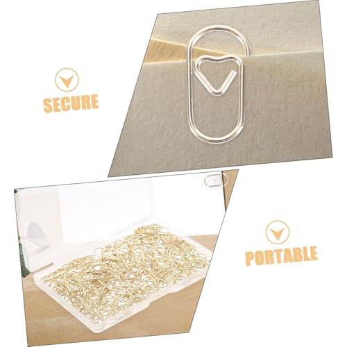 VILLCASE 300 Stück Herzförmige Büroklammern Mini Metall Lesezeichen Goldfarbene Papierclips Für Büro Schule Scrapbooking Planer Organisation VILLCASE 300 Stück Herzförmige Büroklammern Mini Metall Lesezeichen Goldfarbene Papierclips Für Büro Schule Scrapbooking Planer Organisation von VILLCASE
