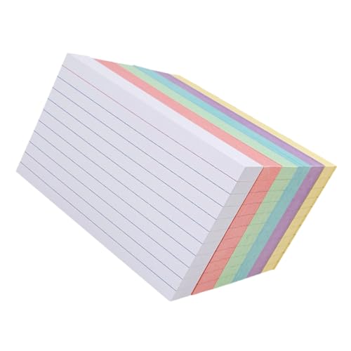 VILLCASE 300 Stück Karteikarten Bunte Liniert Notizkarten für Studierende und Lehrer für Lernkarten Diy Projekte To Do Listen und Prüfungsvorbereitung Papier von VILLCASE