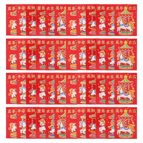 VILLCASE 300 Stück Rote Umschläge für Kreative Hong Bao für Frühlingsfest Neujahr Hochzeiten und Geburtstagsfeiern aus Robustem Festliches Design für Verschiedene Anlässe von VILLCASE