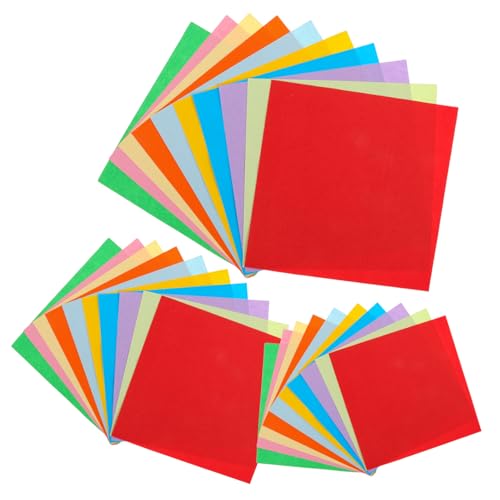 VILLCASE 300Stücke Buntes Origami Papier Farben für Kreative DIY Projekte Falten und Basteln Hochwertiges Langlebiges Papier für Origami Kraniche von VILLCASE