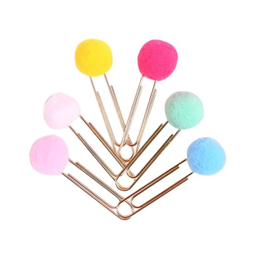 VILLCASE 30 Stück Plüsch-lesezeichen Neuartige Pin-clips Für Die Organisation Metall-büroklammern Starke Klemmkraft von VILLCASE