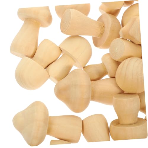 VILLCASE Unvollendete Pilzmodelle Aus Holz 30 Stück Basteldekorationen Pilze Holzkunstprojekte von VILLCASE