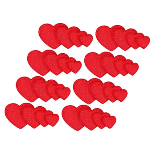 VILLCASE 32 Stück Teiliges Bestickter Roter Herz-aufnäher zum Aufnähen und Aufbügeln Vielseitige Applikationen für Kleidung Taschen Jeans Jacken und DIY Valentinstags-dekoration VILLCASE 32 Stück Teiliges Bestickter Roter Herz-aufnäher zum Aufnähen und Aufbügeln Vielseitige Applikationen für Kleidung Taschen Jeans Jacken und DIY Valentinstags-dekoration von VILLCASE