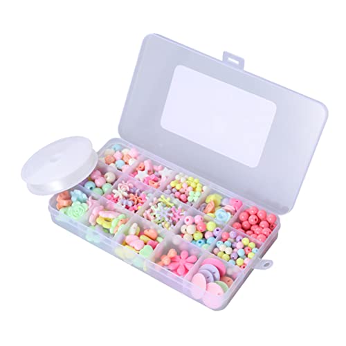 VILLCASE 330 Stk Kinderhalskette Basteln Handgefertigte Halsketten Schlüsselanhänger Für Bastelarbeiten Spielzeug Für Kinder, Jungen Acrylperlen Perlen Tragen von VILLCASE