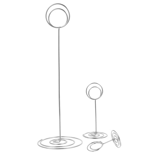 VILLCASE 36 Stück Teiliges Carbonstahl Kartenhalter Tischkartenhalter Memo Clips mit Stabilem Sockel Geeignet als Platzkartenhalter Fotohalter und Tischnummernhalter für Hochzeit Party und von VILLCASE