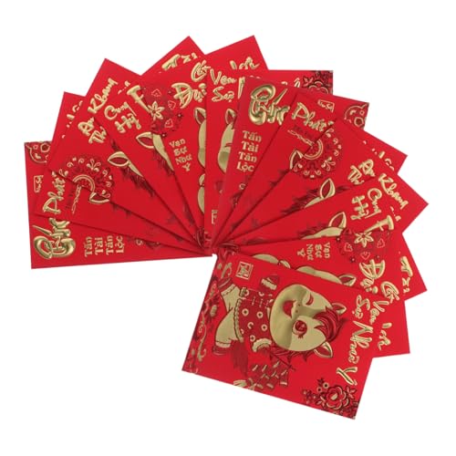 VILLCASE 360 Stück Rote Umschläge X Vietnamesische Neujahrs-hong Bao mit Pferdemotiv Jahr Des Pferdes Kreative Lucky Money Packets für Frühlingsfest und Geschenkgebrauch von VILLCASE
