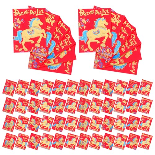 VILLCASE 360 Stück Vietnamesische Envelopes mit Goldfolie Jahr Des Pferdes Traditionelle Chinesische Hong Bao Frühlingsfest Geldumschläge für Hochzeit und Party Inklusive Kreativer Designs von VILLCASE