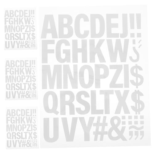 VILLCASE 4 Blätter Diy Wärmeübertragungsbuchstaben für T Shirts Kleidung Taschen und Hüte Weißes Vinyl Alphabet für Kreative Projekte Robust und Vielseitig Einsetzbar von VILLCASE