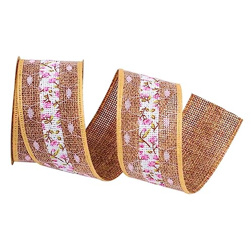 VILLCASE 4 Rollen Band Seil ribbon schienbeinschoner tape DIY-Dekorationsmaterialien Hochzeitsdekorationen blumenarrangement Nähen poly Sackleinen Spitzenband Seil aus Hanfgeflecht von VILLCASE