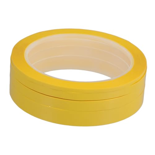 VILLCASE 4 Rollen Klebeband Automobil Schüttgut Isolieren Büro Werkzeug Trocken Abwischbares Tafelband Lang Maske Reparatur Position Multifunktions Maler Das Haustier Yellow von VILLCASE