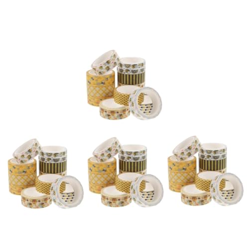 VILLCASE 4 Sätze Blumenband Waben Aufkleber Süßes Band Bienen Blumen- Geschenkverpackungsband Papierklebeband Selber Machen Washi Tape Zum Aufzeichnen 12 Rollen * 4 VILLCASE 4 Sätze Blumenband Waben Aufkleber Süßes Band Bienen Blumen- Geschenkverpackungsband Papierklebeband Selber Machen Washi Tape Zum Aufzeichnen 12 Rollen * 4 von VILLCASE