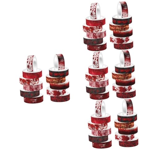VILLCASE 4 Sätze Halloween Washi Tape Set Kreative Klebebänder Mit Blutigen Motiven Für Diy Projekte Scrapbooking Und Dekoration Für Halloween Feste Und Bastelarbeiten 12 Rollen * 4 von VILLCASE