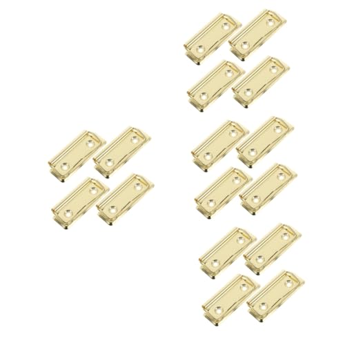 VILLCASE 4 Sätze Metall Klemmbretter Clips Für Büro Und Schule Stabile Halterungen Für Dokumente Für Lehrer Studenten Und Büroangestellte Goldene Bürobedarf Zubehör 4 Stück * 4 von VILLCASE