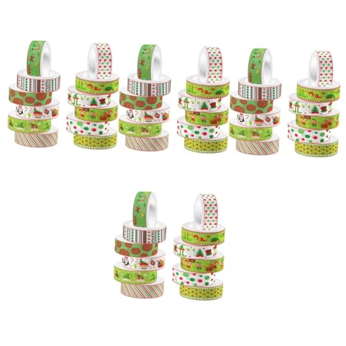 VILLCASE 4 Sätze Scrapbooking Washi Tape Dekorationen Dekoratives Klebeband Für Einklebebuch Geschenkverpackungsband Diy Washi Tapes Washi-tape Colorful 12 Rollen * 4 von VILLCASE
