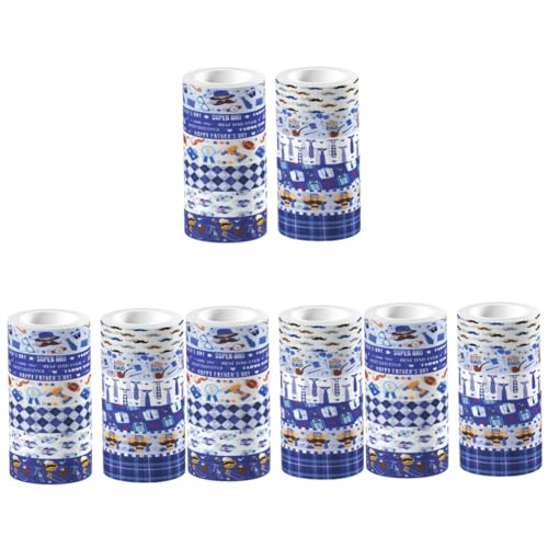 VILLCASE 4 Sätze Transparentes Rollband Vater Regenbogen Papa Kunsthandwerk Basteln Journaling Gold Dekorative Klebebänder Diy Klebeband Aufkleber 12 Rollen * 4 von VILLCASE
