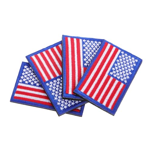 VILLCASE 4 Stück Amerikanische Flagge Stickerei Patches mit Robuste Bügelflicken für Rucksäcke Kleidung Jacken und Hüte Abnehmbar und Vielseitig Einsetzbar VILLCASE 4 Stück Amerikanische Flagge Stickerei Patches mit Robuste Bügelflicken für Rucksäcke Kleidung Jacken und Hüte Abnehmbar und Vielseitig Einsetzbar von VILLCASE