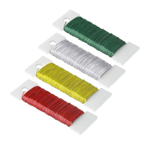 VILLCASE 4 Stück Biegsamer Schmuckdraht für Diy Projekte Flexibler Draht Gold Silber Grün und Rot für Schmuckherstellung Blumenarrangements und Kreative Bastelarbeiten VILLCASE 4 Stück Biegsamer Schmuckdraht für Diy Projekte Flexibler Draht Gold Silber Grün und Rot für Schmuckherstellung Blumenarrangements und Kreative Bastelarbeiten von VILLCASE