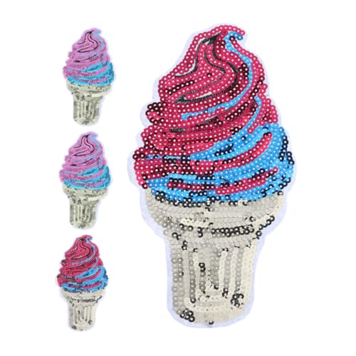 VILLCASE 4 Stück Eiscreme Pailletten Stoffaufkleber Eiscreme Pailletten Patches Pailletten Glitzer Patches Gestickte Applikation Kleidungsstück Pailletten Zum Basteln VILLCASE 4 Stück Eiscreme Pailletten Stoffaufkleber Eiscreme Pailletten Patches Pailletten Glitzer Patches Gestickte Applikation Kleidungsstück Pailletten Zum Basteln von VILLCASE